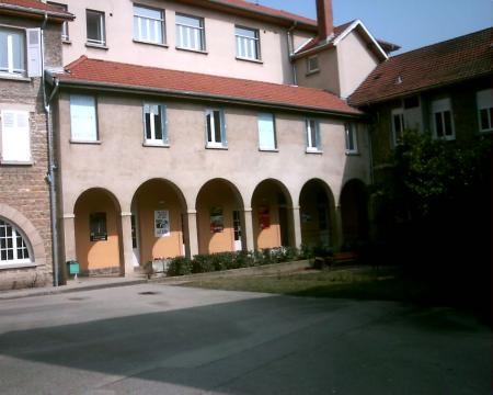 St. Pierre High School courtyard